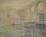 Ernest Lawson Canvas Paintings - High Bridge at Noon